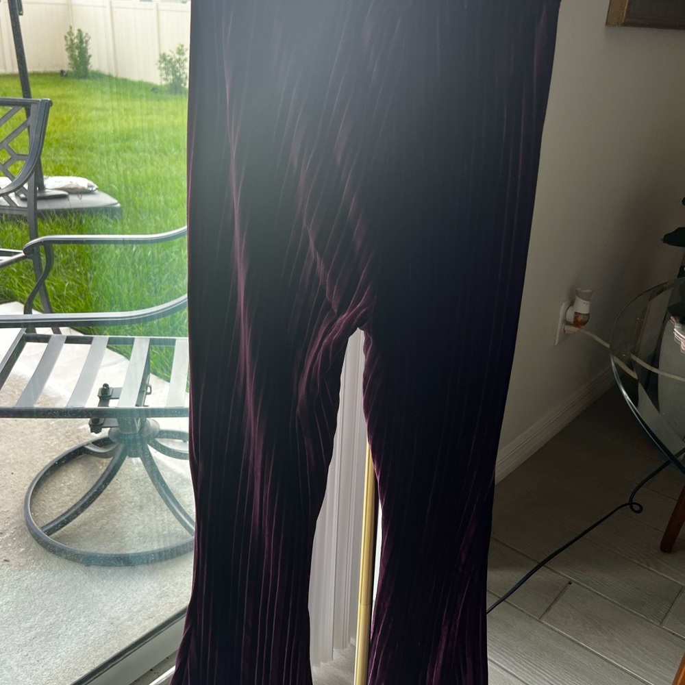 Burgundy Velvet Pants w/ a set